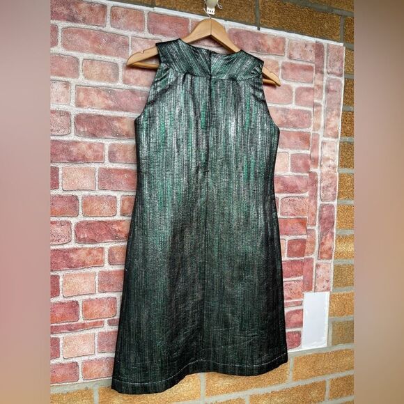 Jo No Fui emerald Metallic A-Line Shift Dress size 42/8 - Picture 8 of 13